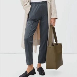 Everlane The Dream Pant In Slate Gray, Double Knit, Tapered Leg, Ankle Length, M